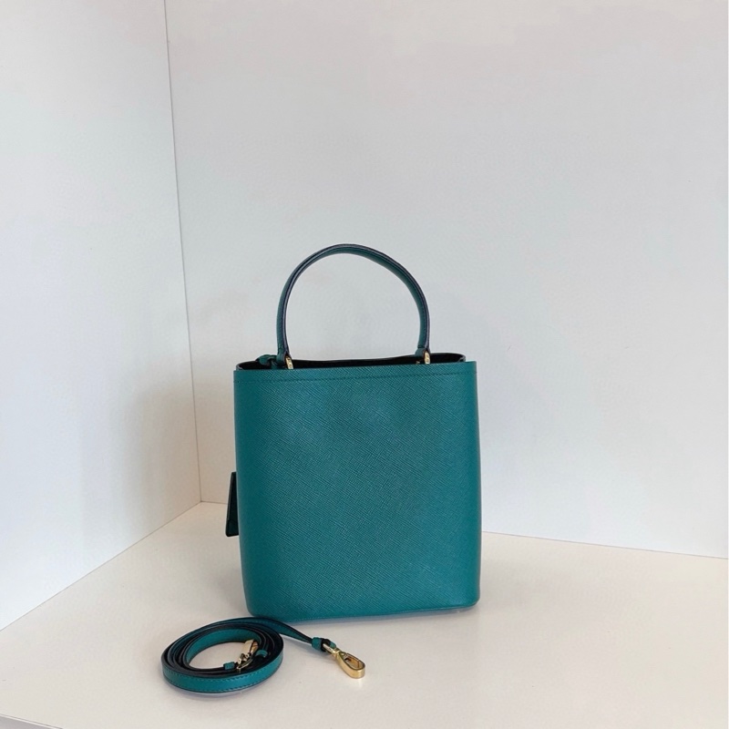 Prada普拉達 Panier Saffiano十字紋牛皮水桶包-2