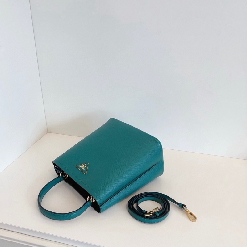 Prada普拉達 Panier Saffiano十字紋牛皮水桶包-3