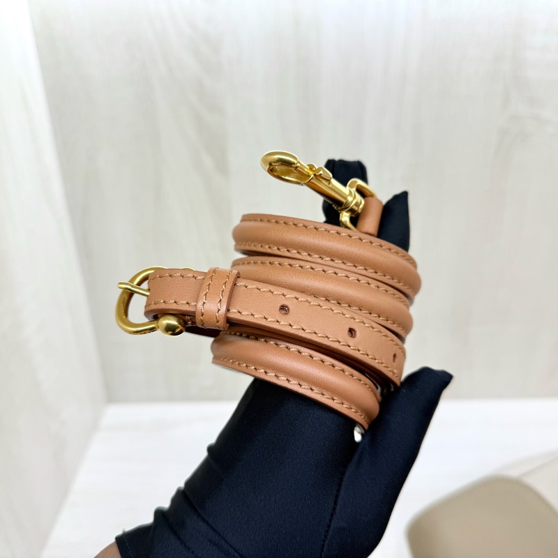 Burberry奶茶拼色金釦DK88手提側背包-10