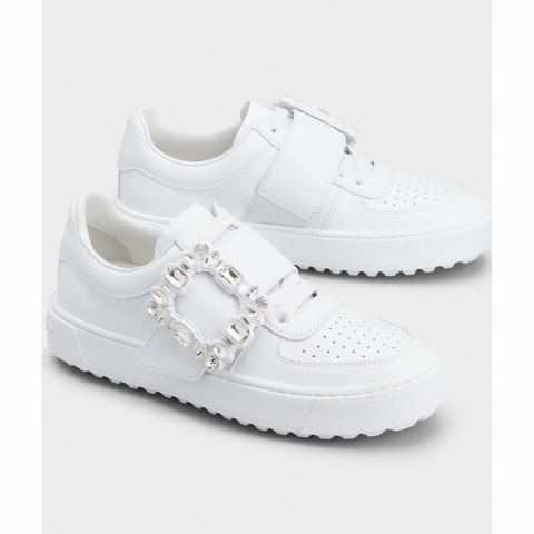 Roger Vivier 女士 鑽扣運動鞋35.5 36 37.5 38.5碼