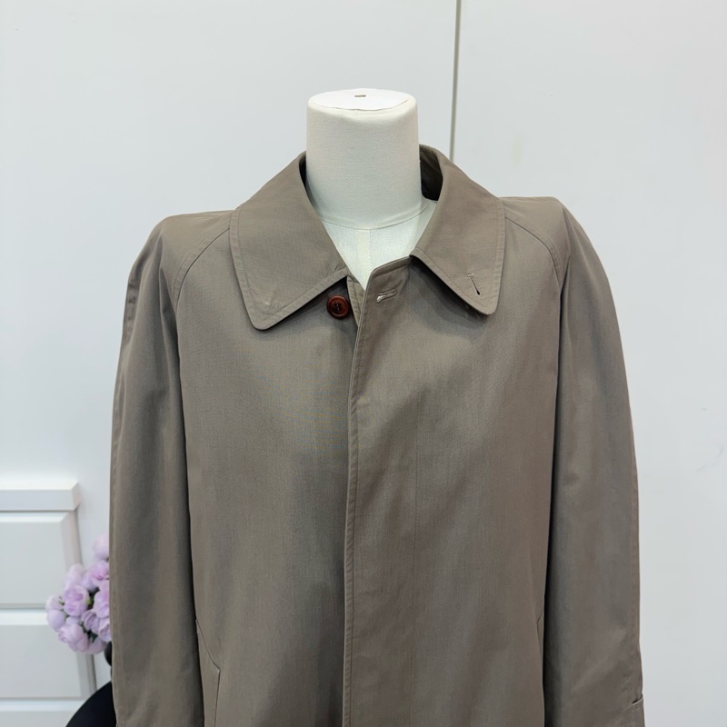 Burberry 灰色長款風衣 秋冬vintage 中古-5