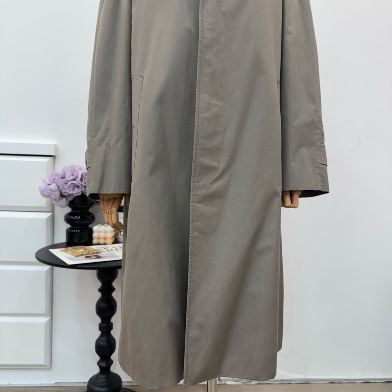 Burberry 灰色長款風衣 秋冬vintage 中古-6