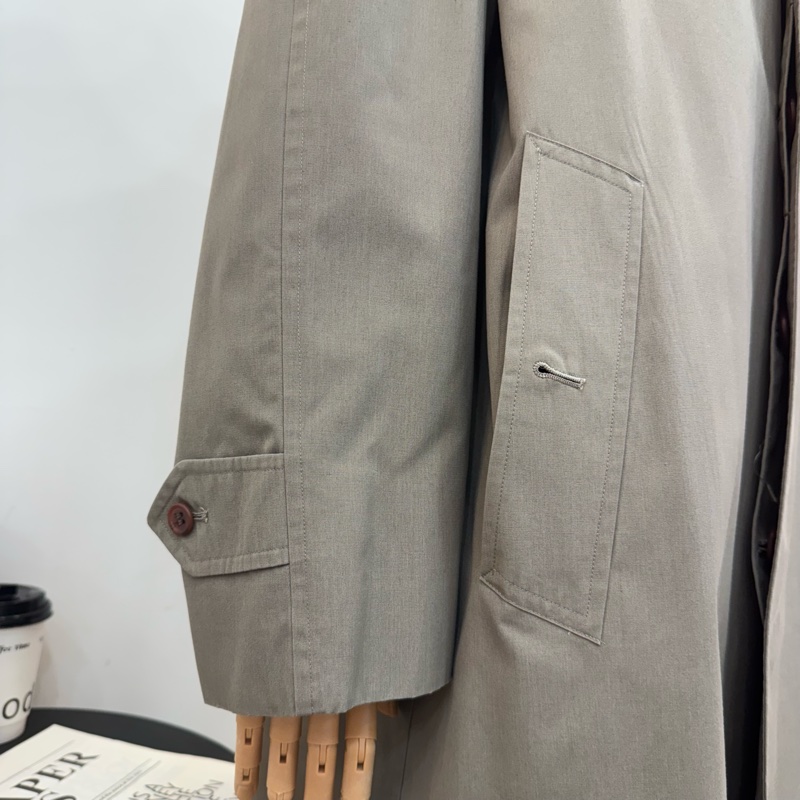 Burberry 灰色長款風衣 秋冬vintage 中古-8