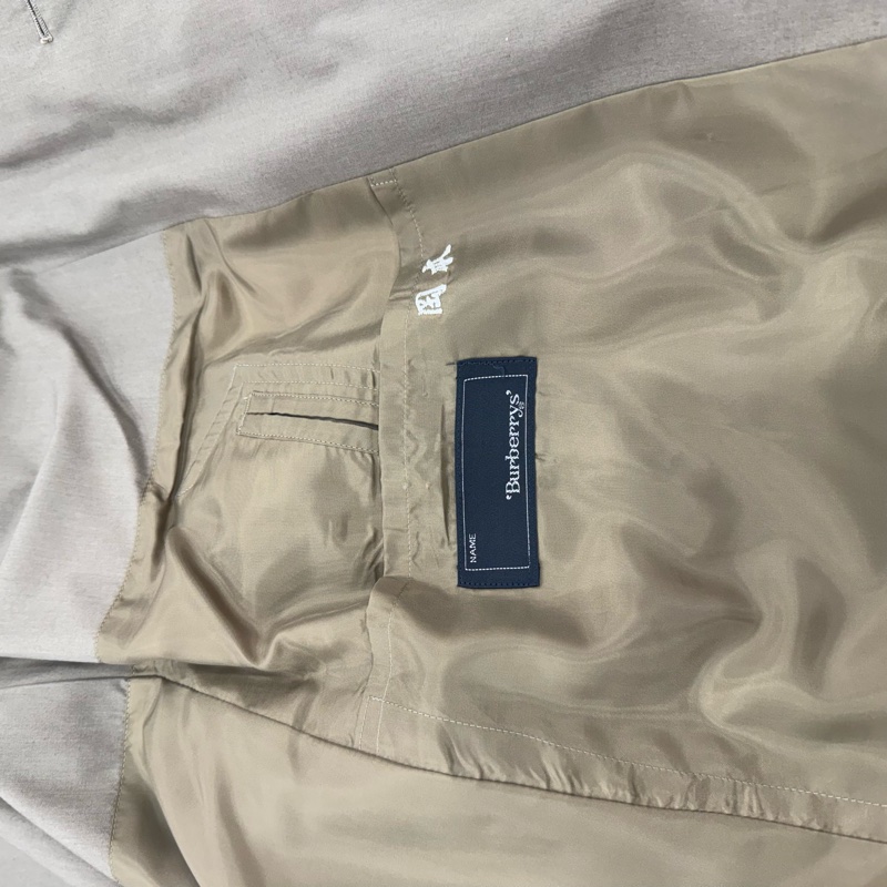 Burberry 灰色長款風衣 秋冬vintage 中古-12