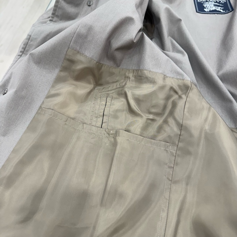 Burberry 灰色長款風衣 秋冬vintage 中古-13