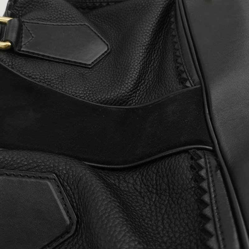 Burberry牛皮翻毛皮純色流蘇裝飾銘牌徽標斜挎包單肩包-10