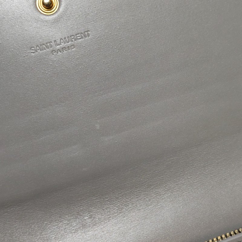 Saint Laurent牛皮純色字母logo錢包-15