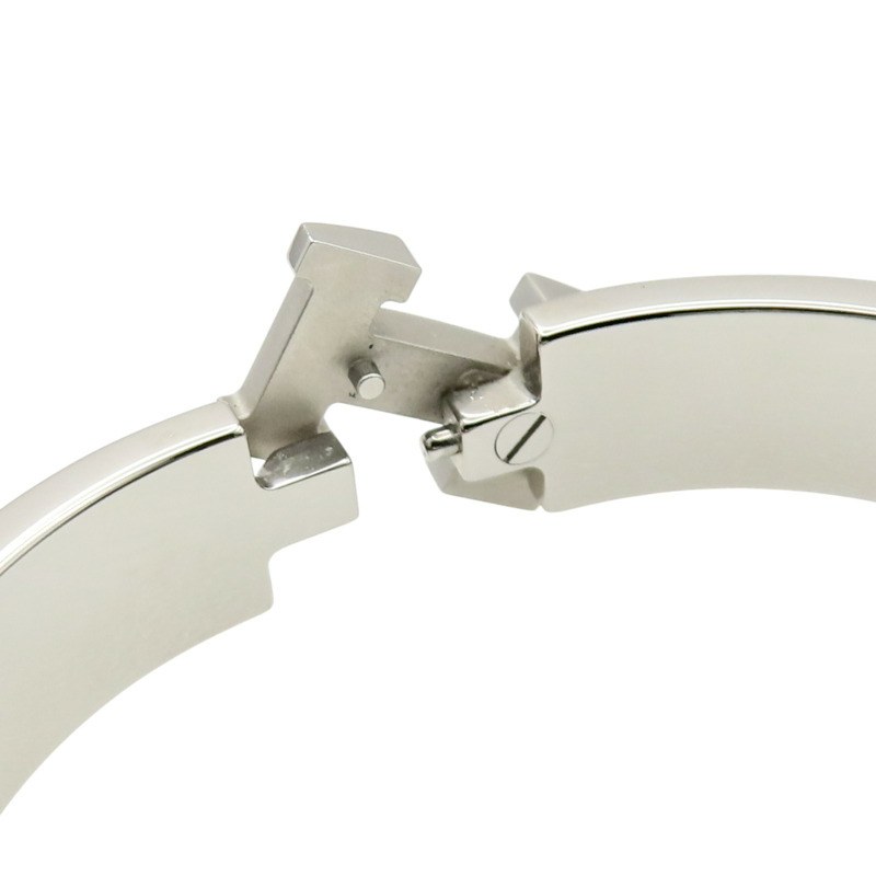 粉色琺瑯 銀色鍍金 Clic H 手環【HERMES 愛馬仕】 H700001FP85PM-5