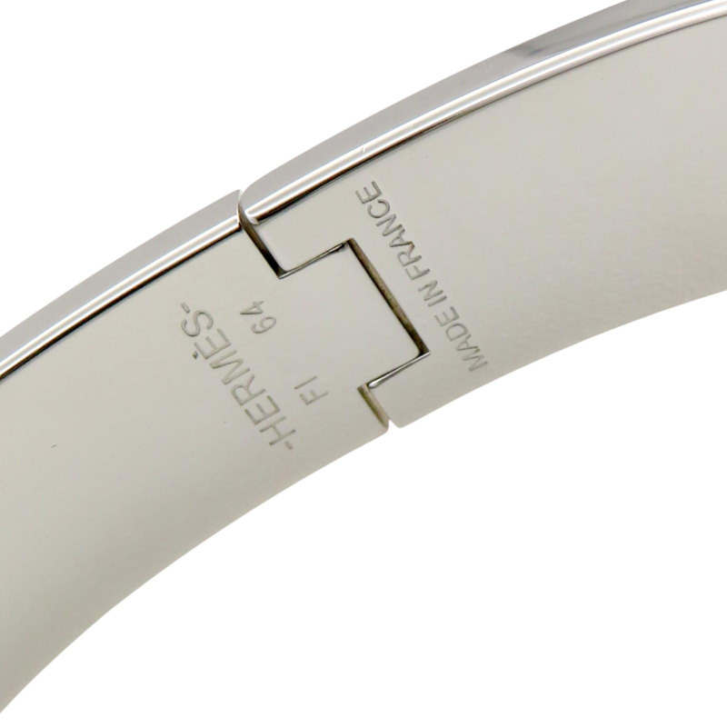 粉色琺瑯 銀色鍍金 Clic H 手環【HERMES 愛馬仕】 H700001FP85PM-6