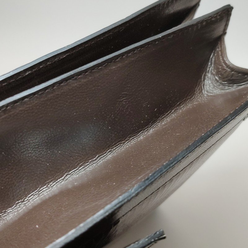 Saint Laurent羊皮蜥蜴皮拼色YSL標誌翻蓋單肩包-16