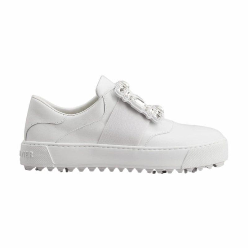 Roger Vivier 女士 Very Vivier 鑽扣徽標休閒鞋35 35.5 碼-1