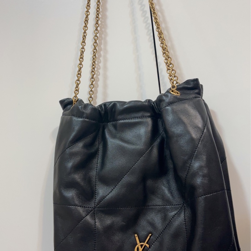 Saint Laurent小型小羊毛皮波包/黑-0