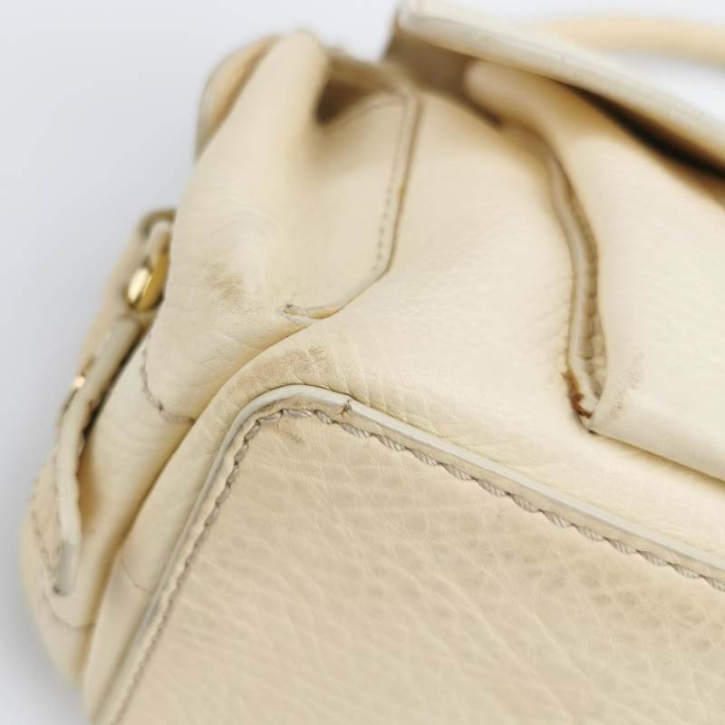 Celine牛皮純色翻蓋單肩包-7