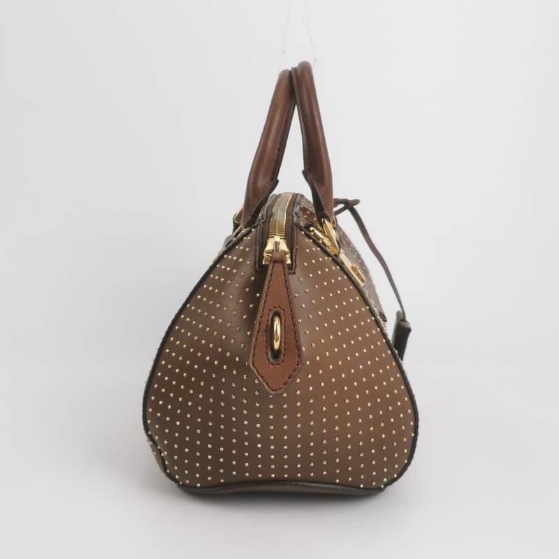 Burberry牛皮純色拉鏈手提包-3