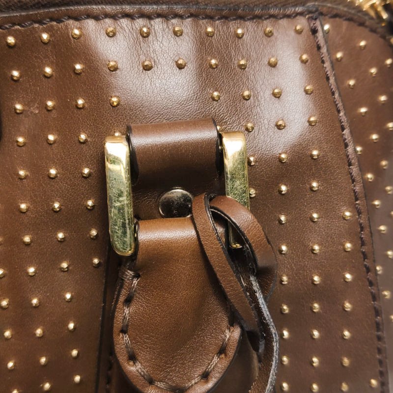 Burberry牛皮純色拉鏈手提包-9