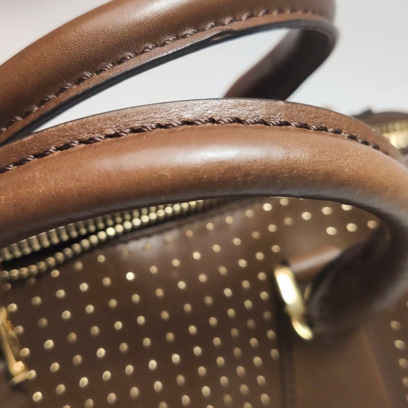 Burberry牛皮純色拉鏈手提包-18