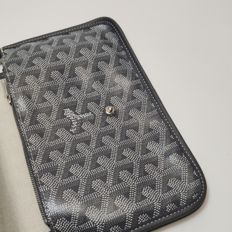 Goyard 信封包 灰色9.5新-9
