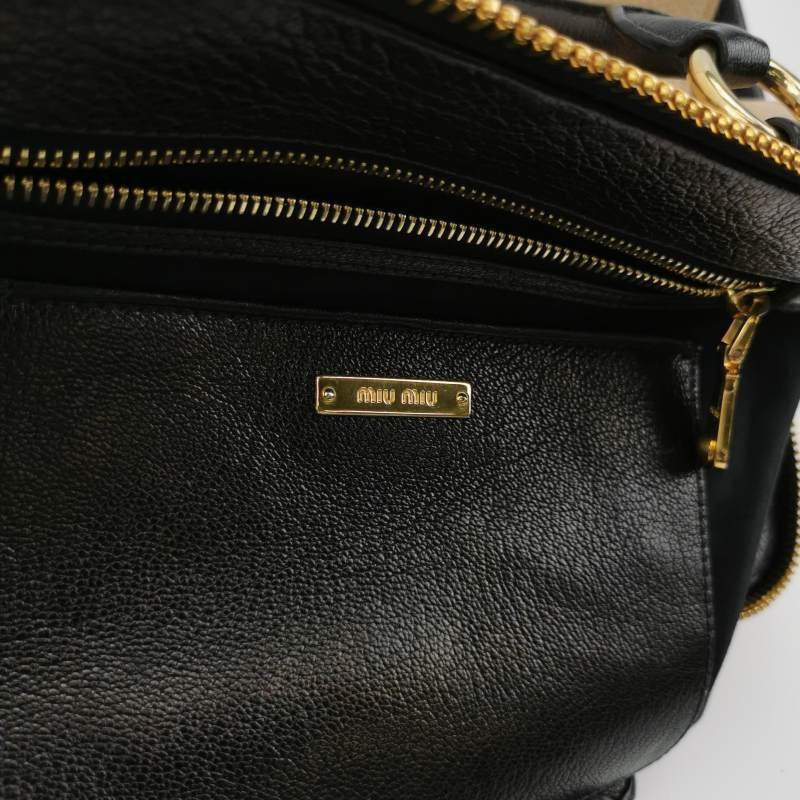 Miu Miu羊皮字母logo斜挎包單肩包-7