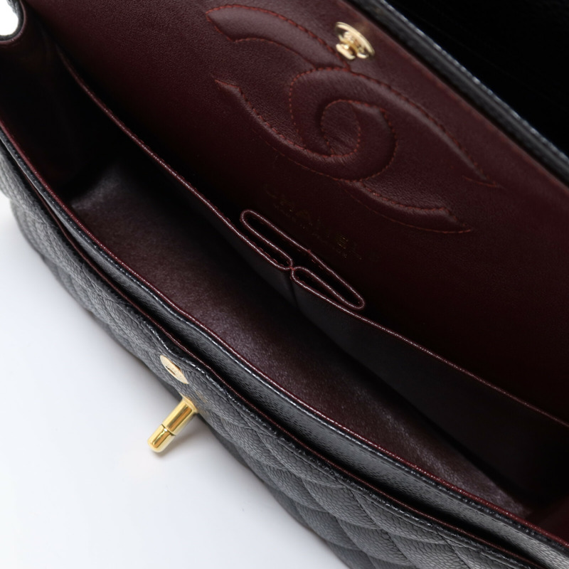 CHANEL 牛皮皮革Classic 25金扣鏈帶肩背袋-4