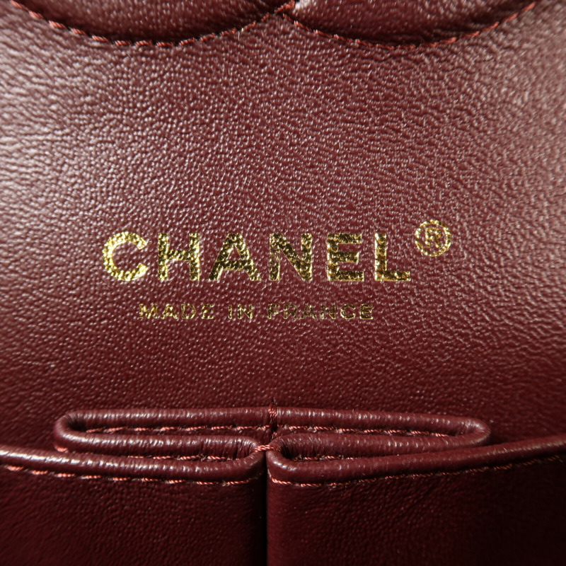 CHANEL 牛皮皮革Classic 25金扣鏈帶肩背袋-6