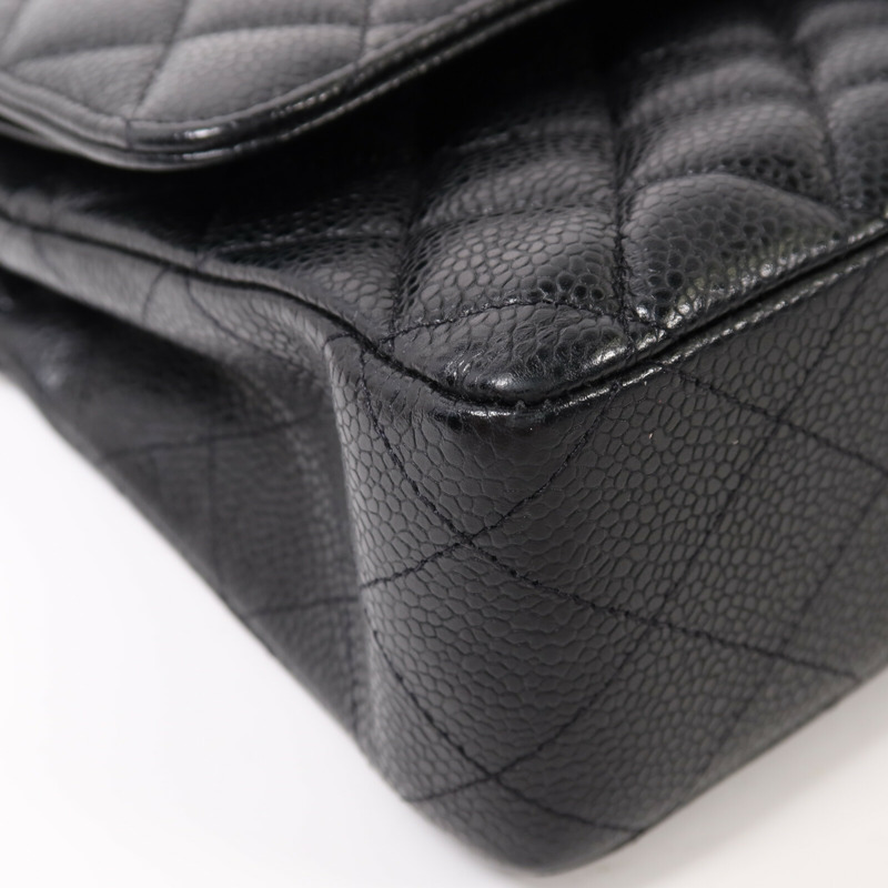 CHANEL 牛皮皮革Classic 25金扣鏈帶肩背袋-11