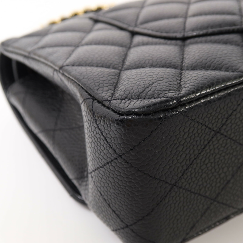 CHANEL 牛皮皮革Classic 25金扣鏈帶肩背袋-13