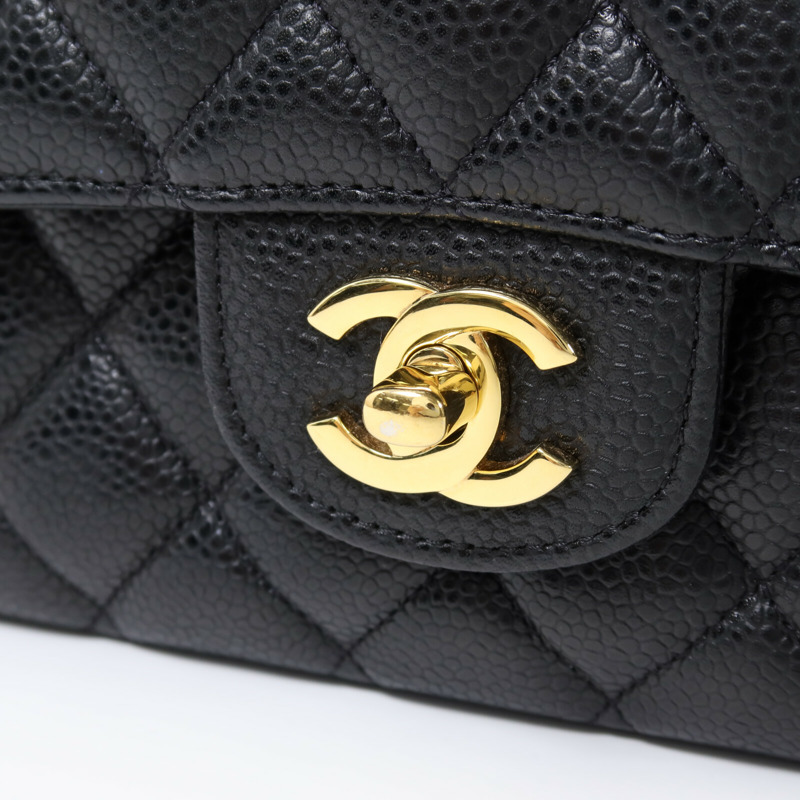 CHANEL 牛皮皮革Classic 25金扣鏈帶肩背袋-15