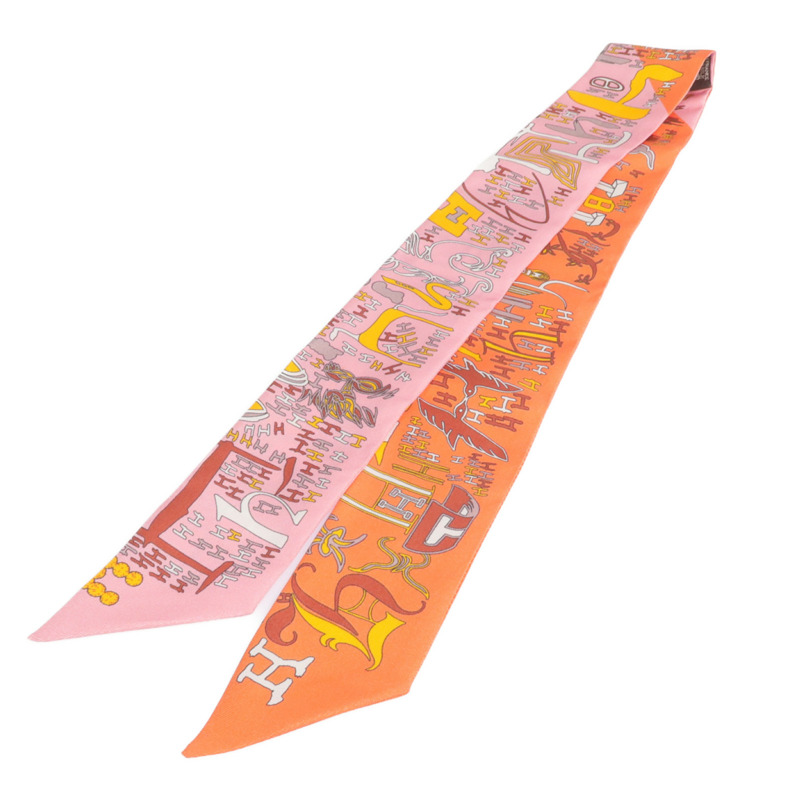 HERMES 絲質Twilly絲巾-1
