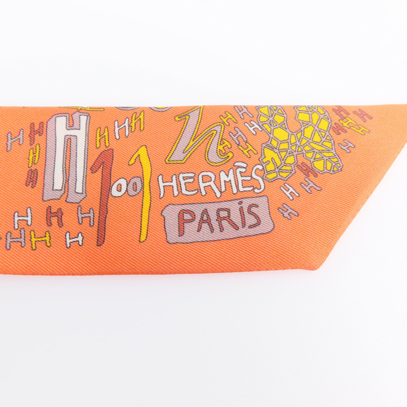 HERMES 絲質Twilly絲巾-4