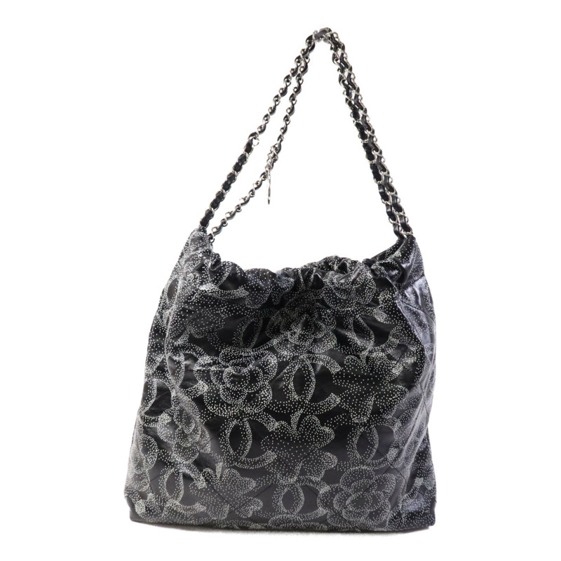 CHANEL 牛皮皮革C22 Medium Limited Edition銀扣鏈帶肩背袋-1