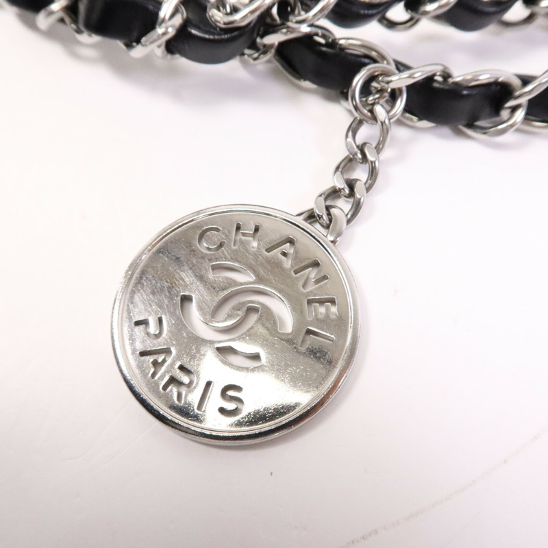 CHANEL 牛皮皮革C22 Medium Limited Edition銀扣鏈帶肩背袋-6