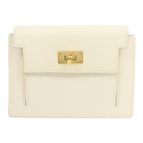 HERMES Epsom皮革Kelly Pocket金扣零錢包Nata