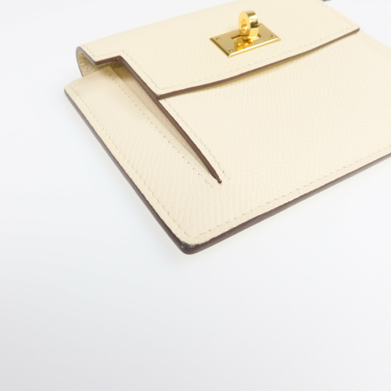 HERMES Epsom皮革Kelly Pocket金扣零錢包Nata-7