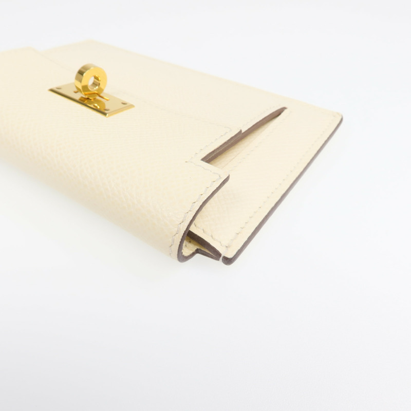 HERMES Epsom皮革Kelly Pocket金扣零錢包Nata-9