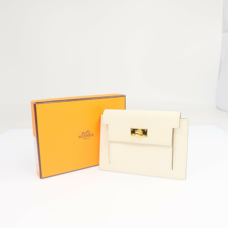 HERMES Epsom皮革Kelly Pocket金扣零錢包Nata-15