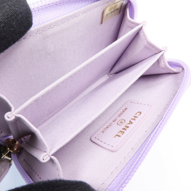 CHANEL 漆皮皮革Boy Coin Purse金扣零錢包-13