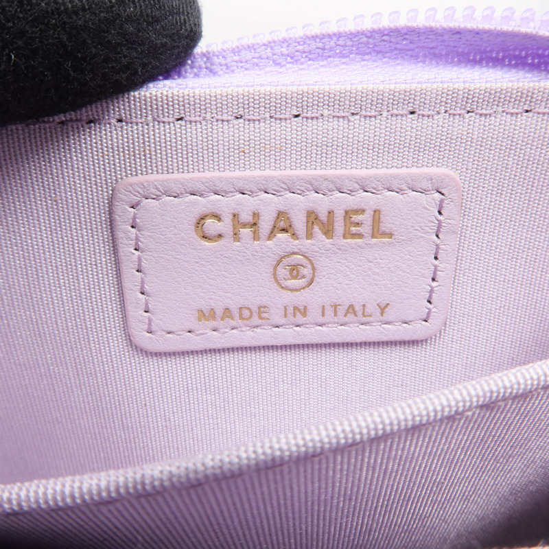 CHANEL 漆皮皮革Boy Coin Purse金扣零錢包-14