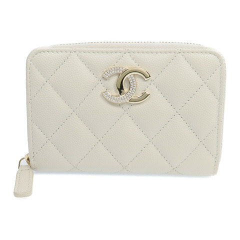 CHANEL 牛皮皮革Card Case銀扣卡片套