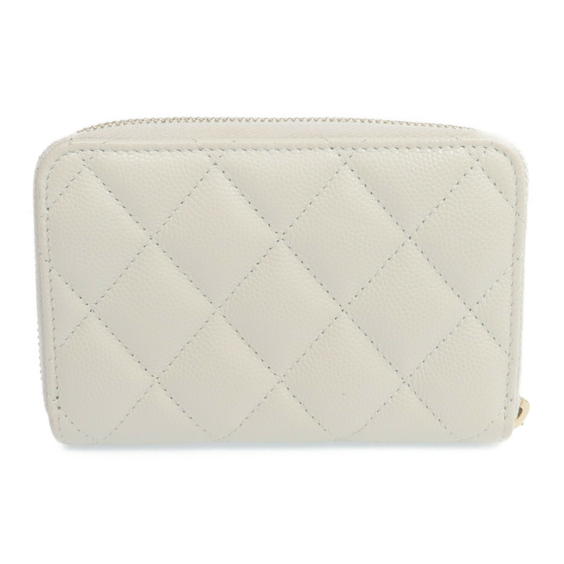 CHANEL 牛皮皮革Card Case銀扣卡片套-1