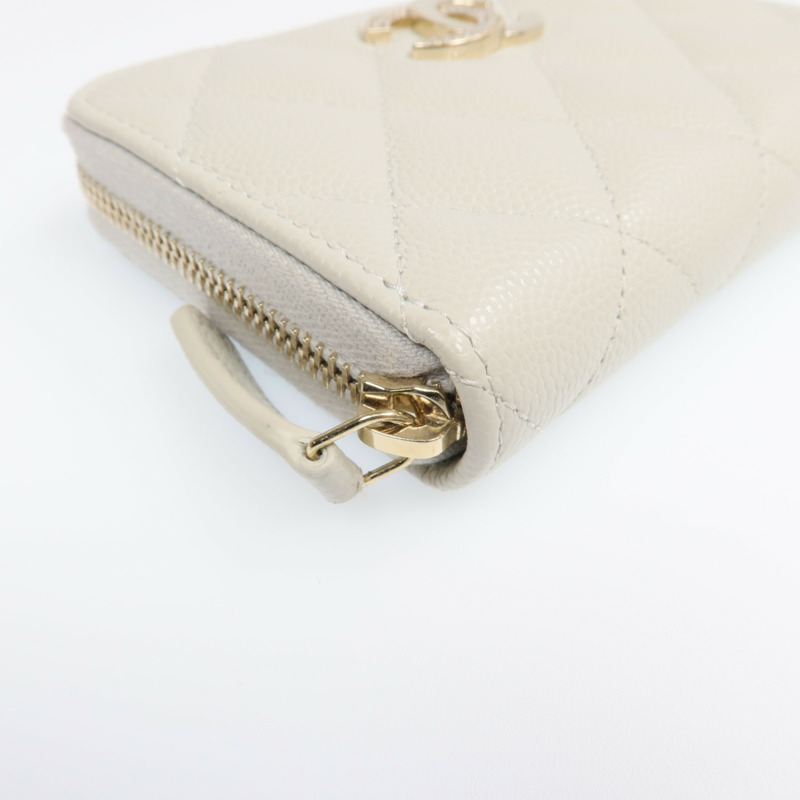 CHANEL 牛皮皮革Card Case銀扣卡片套-7