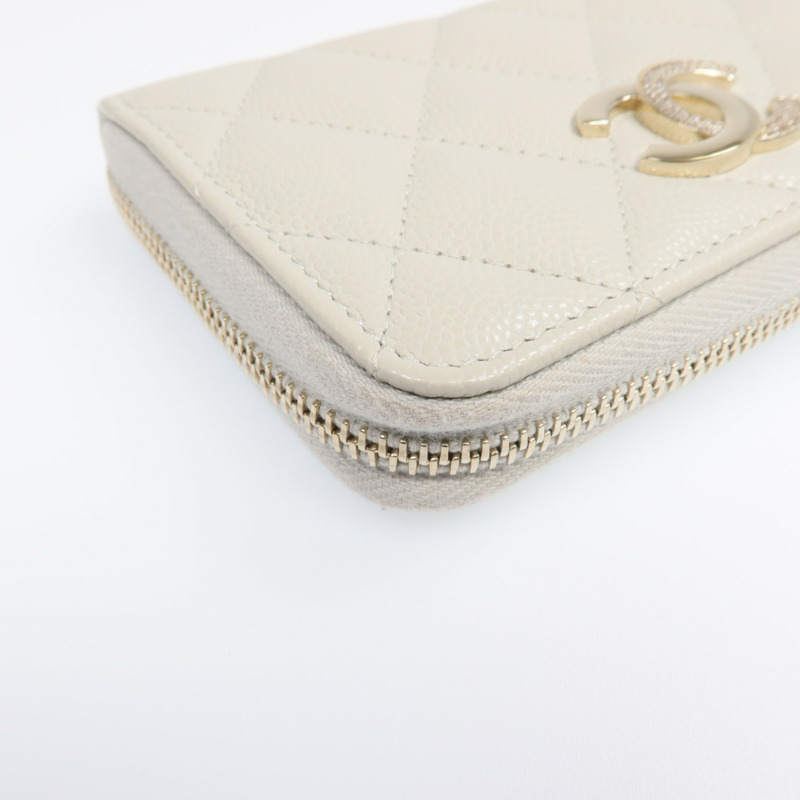 CHANEL 牛皮皮革Card Case銀扣卡片套-8