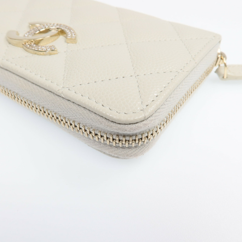 CHANEL 牛皮皮革Card Case銀扣卡片套-9