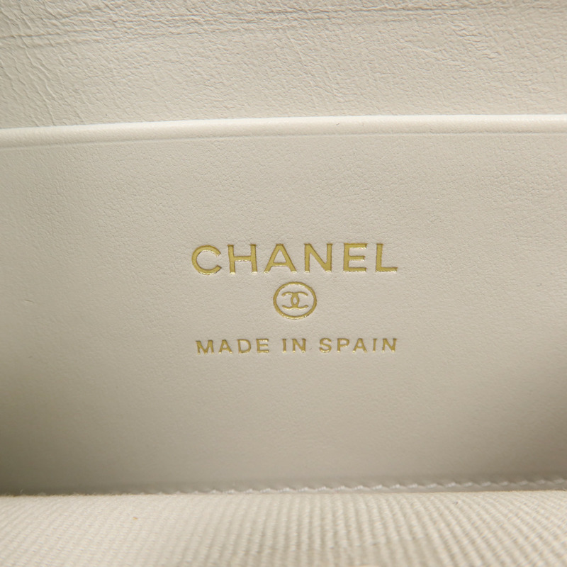 CHANEL 牛皮皮革Card Case銀扣卡片套-13