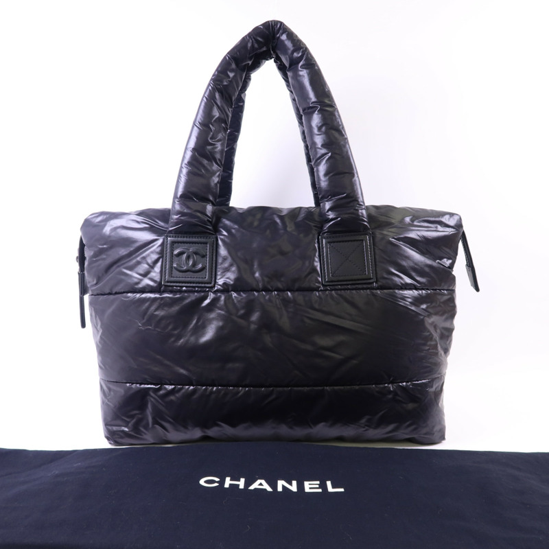 CHANEL 尼龍CoCo Cocoon銀扣肩背袋/手挽袋-13