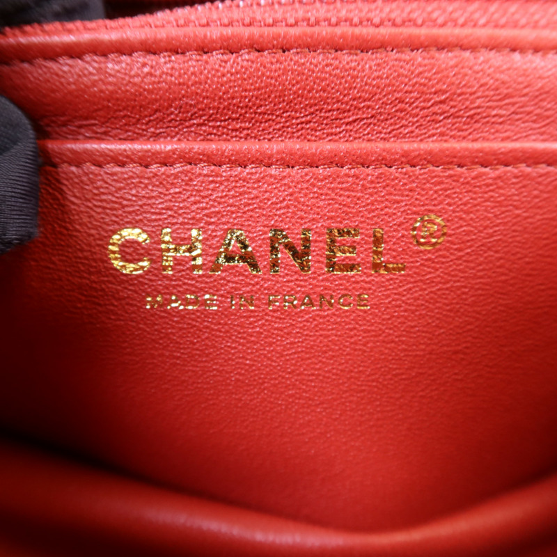 CHANEL 斜紋軟呢Mini Reissue 2.55金扣鏈帶肩背袋-5