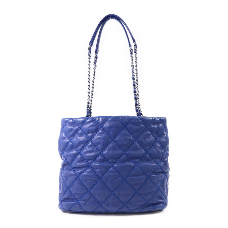 CHANEL 牛皮皮革Chain Shoulder Bag銀扣鏈帶肩背袋-1