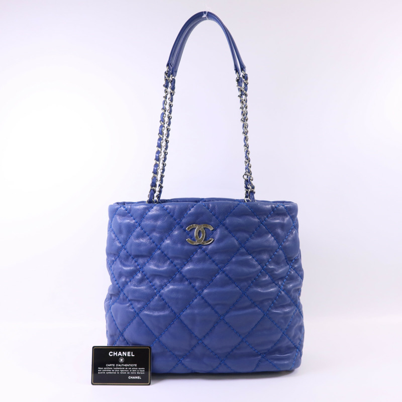 CHANEL 牛皮皮革Chain Shoulder Bag銀扣鏈帶肩背袋-10