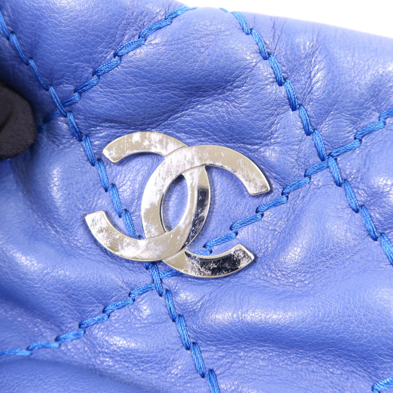 CHANEL 牛皮皮革Chain Shoulder Bag銀扣鏈帶肩背袋-11