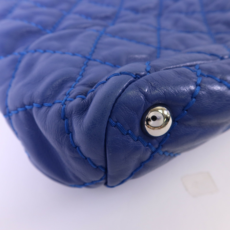 CHANEL 牛皮皮革Chain Shoulder Bag銀扣鏈帶肩背袋-16