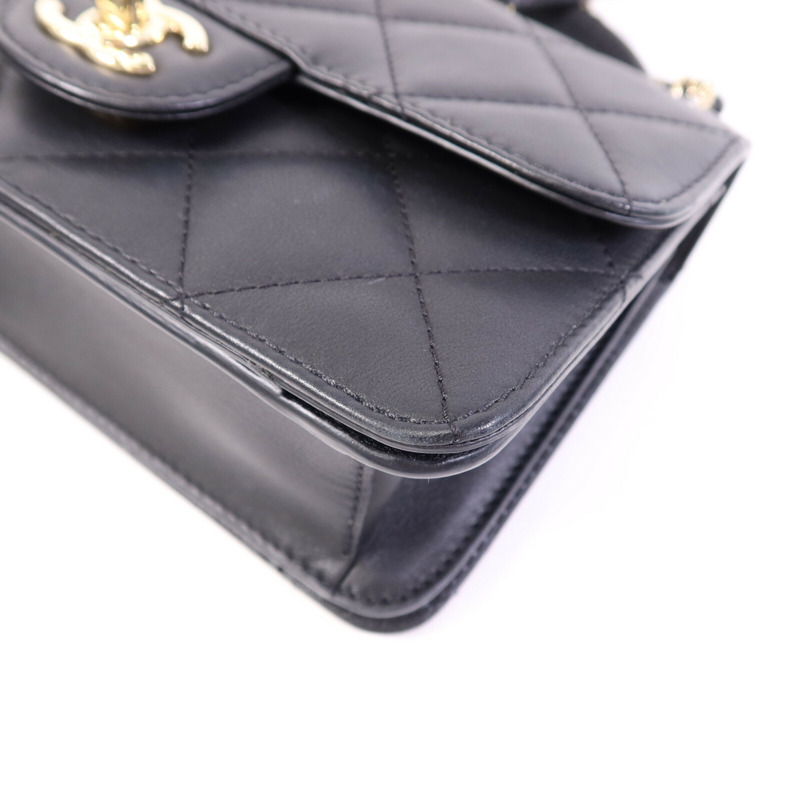 CHANEL 牛皮皮革2 Way Shoulder Bag金扣鏈帶肩背袋-10